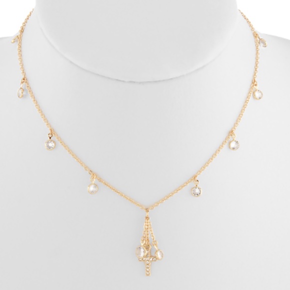 Crystal Charm & Cross Pendant Choker - Picture 1 of 2